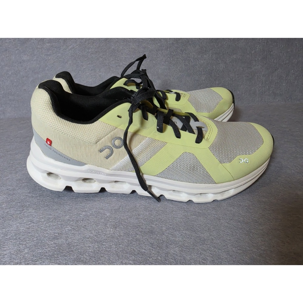 On Cloudrunner Women Running Shoes Lime Green White CloudTec Sneakers